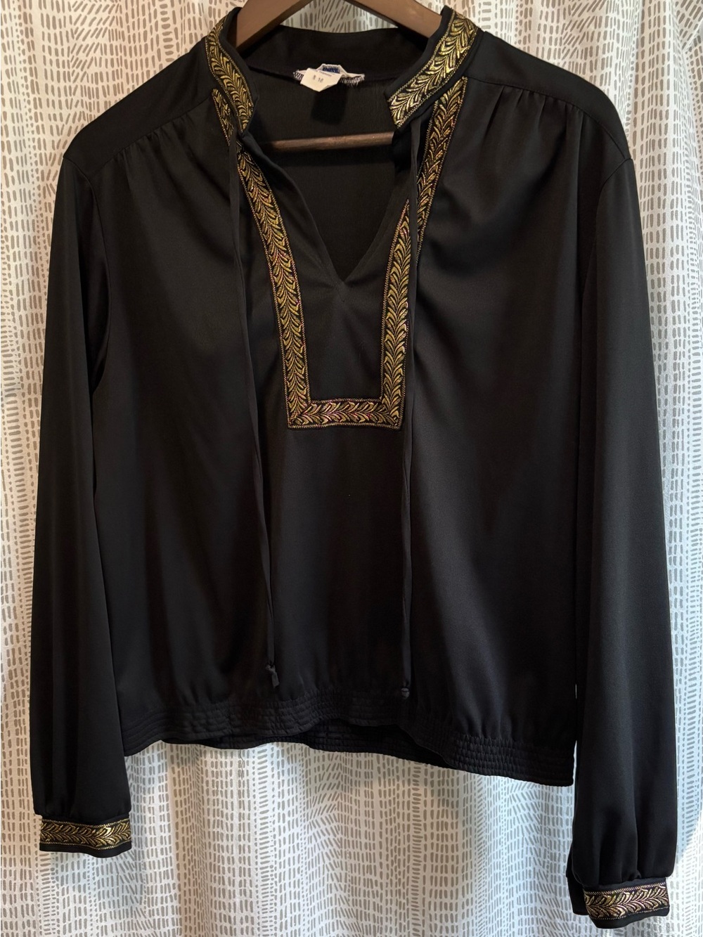 Vintage black and gold top